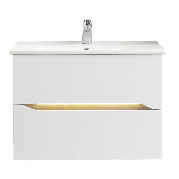 Бял нисък висящ шкаф без мивка 72x51 cm Set 857 – Pelipal
