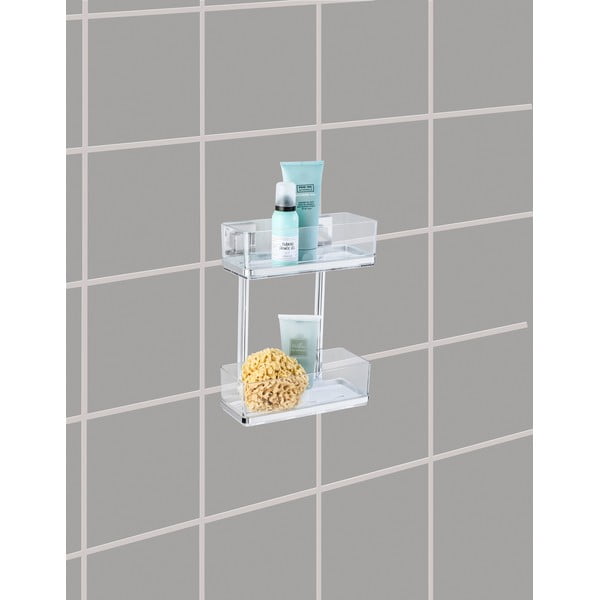 Самоносеща двуетажна етажерка Vacuum-Loc, 14 x 25,5 cm - Wenko-image-1