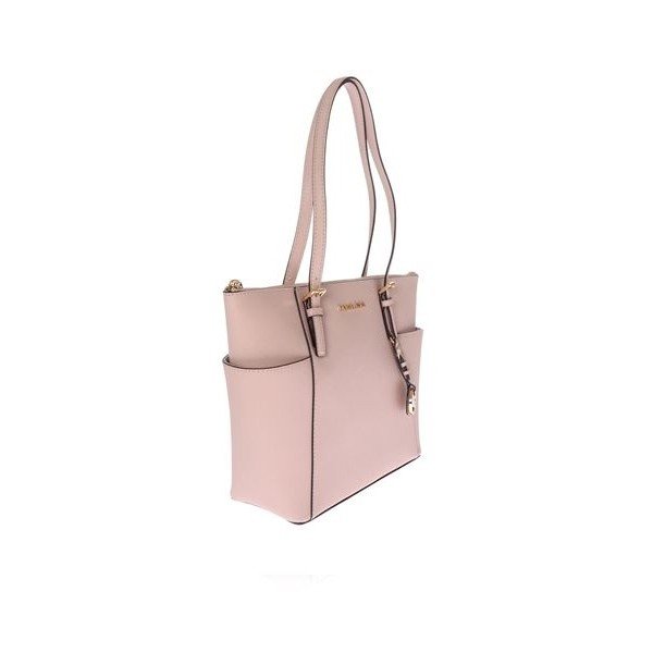 Светлорозова кожена чанта Jet Set - Michael Kors-image-2