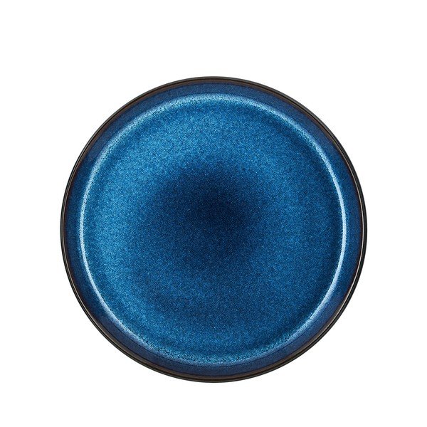 Черна/синя десертна глинена чиния ø 21 cm Gastro Dark Blue/Black – Bitz
