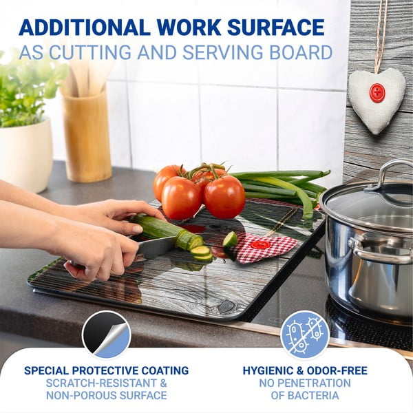 Комплект от 2 стъклени капака за печка Heart, 52 x 30 cm Hearts - Wenko-image-4