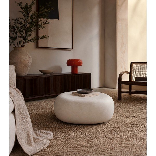 Бяла масичка за кафе 49x65 cm Pebble – vtwonen-image-1