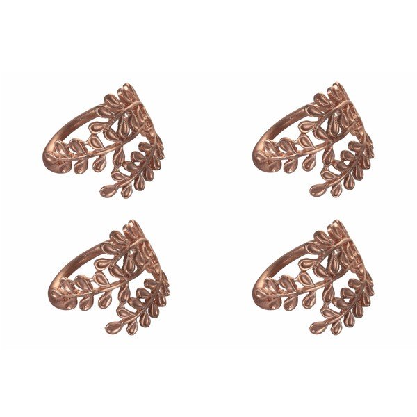Комплект от 4 метални пръстена за салфетки Rose Gold - Villa d'Este-image-4