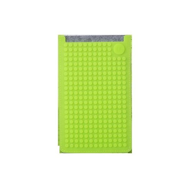 Универсален голям калъф за телефон PixelArt, сив/акварелно зелен - Pixel bags
