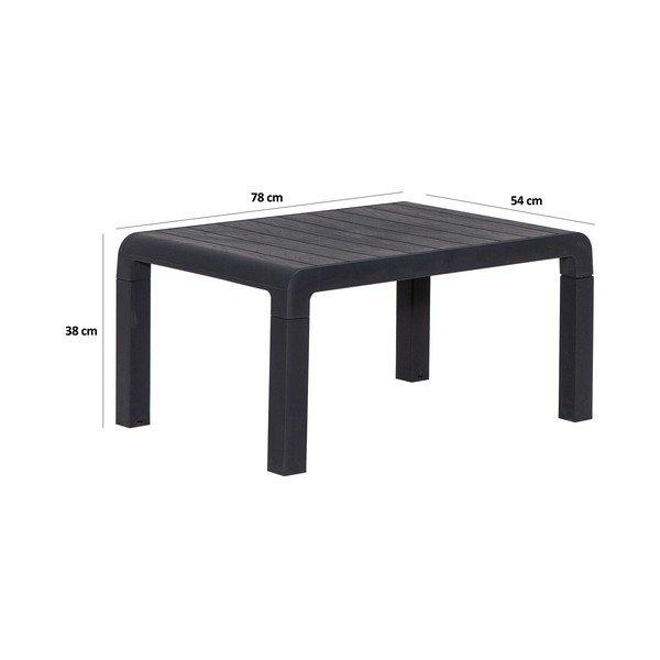 Антрацитен градински комплект за отдих за 2 души Lara – Floriane Garden-image-4