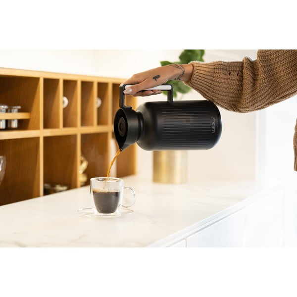 Матово черен термос 1 l Lungo – Vialli Design-image-4