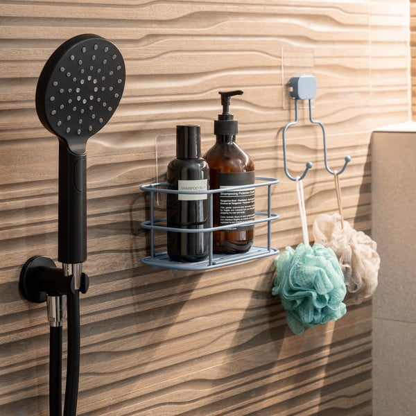 Светлосин самоносещ се метален рафт за баня Grena - Compactor-image-1