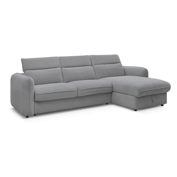 Светлосив разтегателен ъглов диван (променлив) Achille – Bobochic Paris-image-4