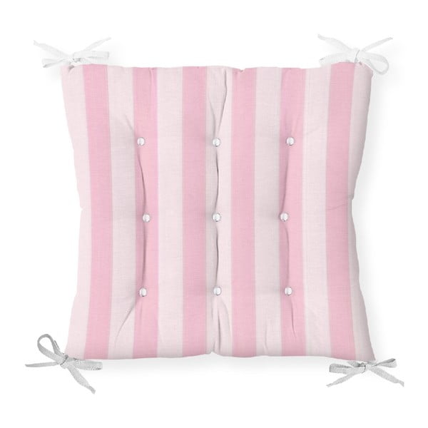 Възглавница за сядане Cute Stripes от памучна смес, 40 x 40 cm - Minimalist Cushion Covers