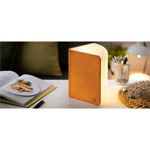 LED настолна лампа с текстилен абажур (височина 2,5 cm) Harmony – Gingko-image-3