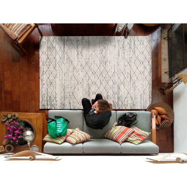 Сив килим Berlin Geo, 133 x 190 cm - Universal-image-1