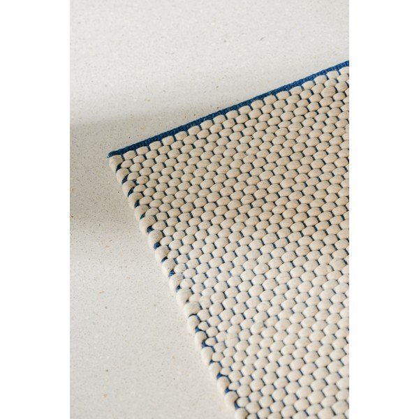 Син/бежов ръчно изработен вълнен килим 170x240 cm Lenu – noo.ma-image-3