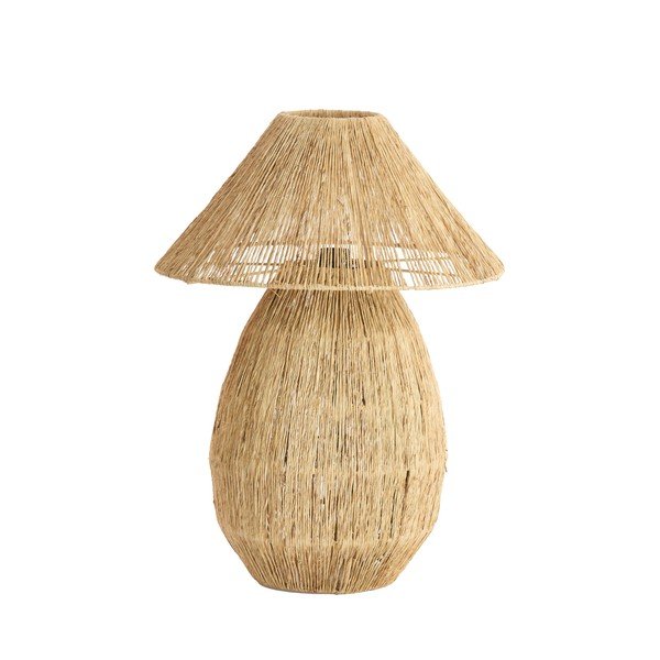 Настолна лампа в естествен цвят с абажур от юта (височина 55 cm) Maruva – Light & Living