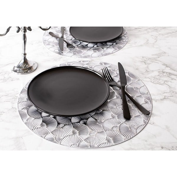 Сребърна подложка за хранене , ⌀ 38 cm - Tiseco Home Studio-image-1