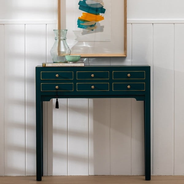 Синя конзолна маса 26x85 cm Diana – Ixia-image-2