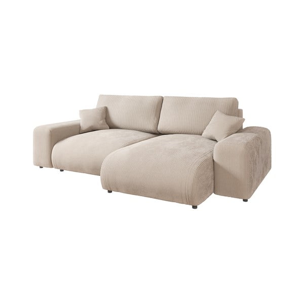 Бежов ъглов диван от рипсено кадифе (променлив) Justin – Ropez-image-2