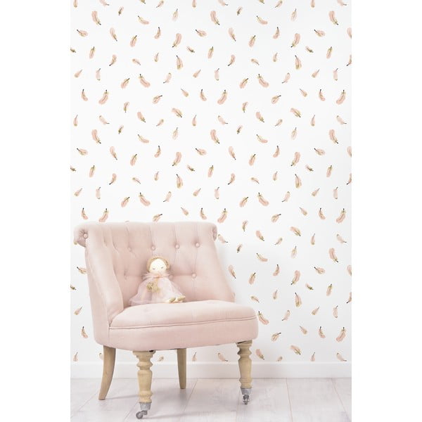 Детски тапет 10 м x 50 см Gold Feathers - Lilipinso-image-2