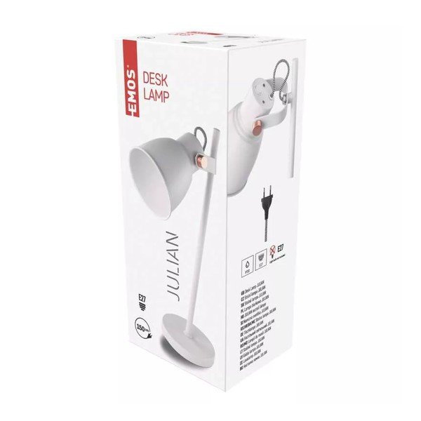 Бяла настолна лампа (височина 46 cm) Julian - EMOS-image-1