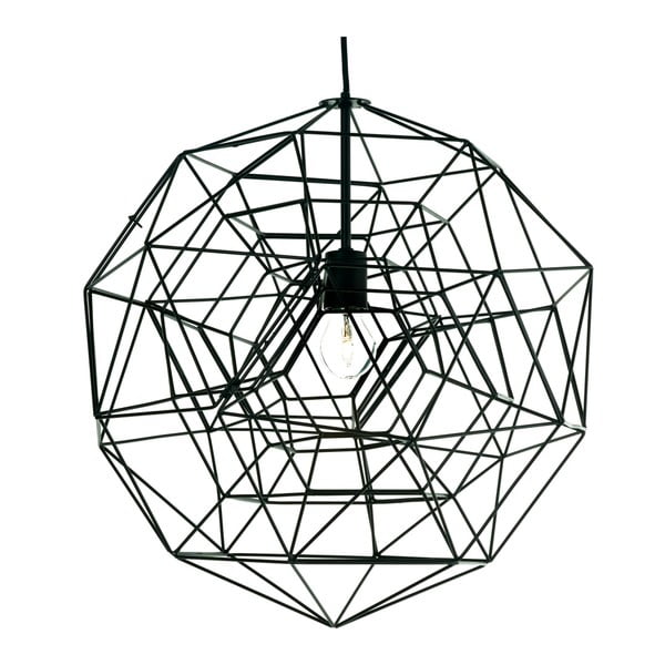 Černé železné stropní svítidlo Pols Potten Hexacomplex, Ø 50 cm