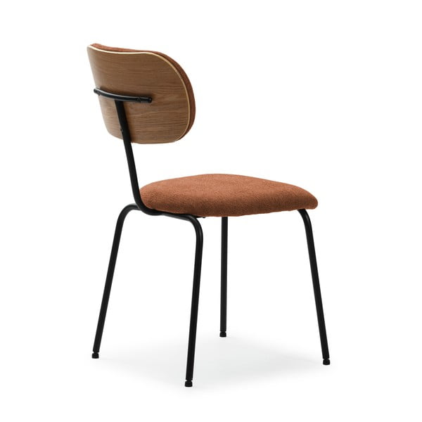 Трапезни столове в комплект от 4 бр. в тухлен цвят Dash – Marckeric-image-4