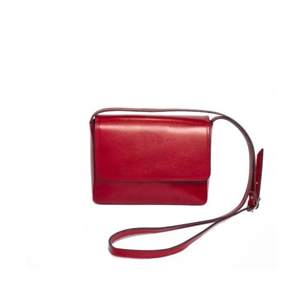 Červená kožená kabelka Renata Corsi Julietta