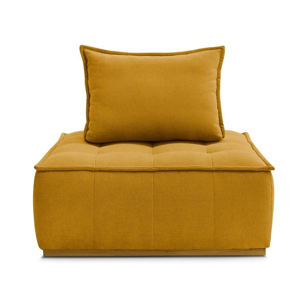 Шенилово кресло в цвят горчица Elisa – Bobochic Paris-image-3