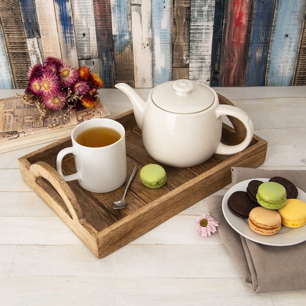 Дървена табла за сервиране 20,5x30,5 cm Mango - Orion-image-1