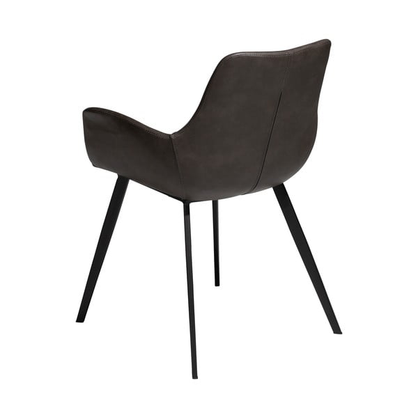 Тъмносив тапициран трапезен стол с подлакътници Hype – DAN-FORM Denmark-image-2