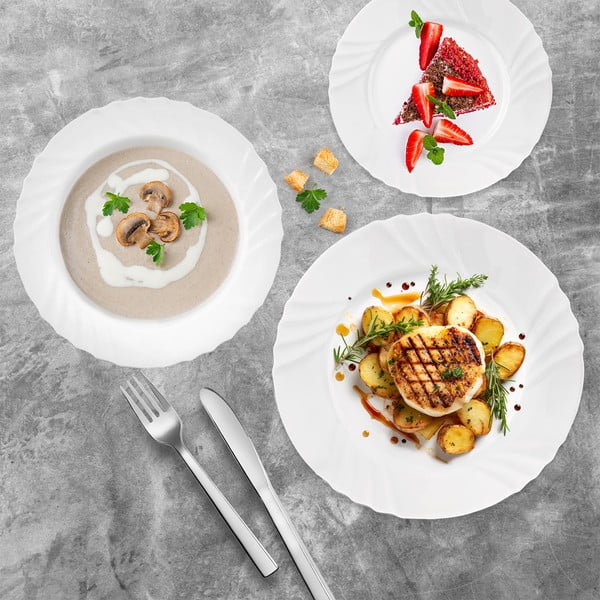 Стъклен комплект за хранене 18 бр. Luna – Orion-image-1