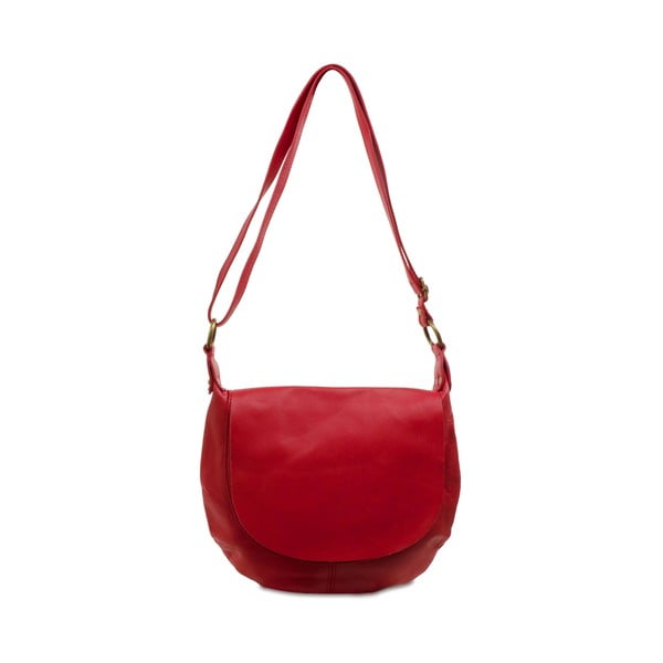 Червена кожена чанта Christa - Infinitif