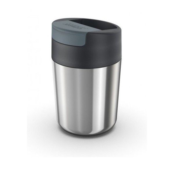 Чаша за пътуване в тъмно синьо лъскаво сребро 340 ml Sipp - Joseph Joseph