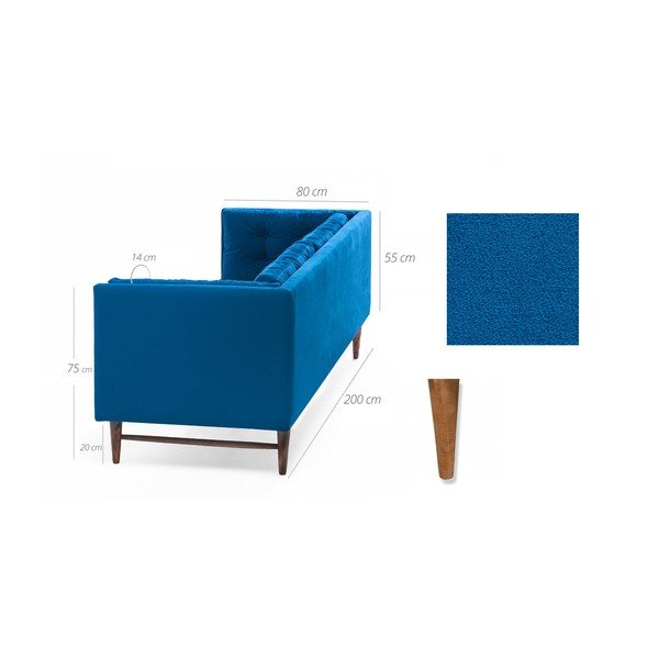 Син диван Eva - Balcab Home-image-3