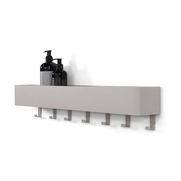 Кафяво-сив стенен стоманен рафт за баня Multi – Spinder Design-image-2