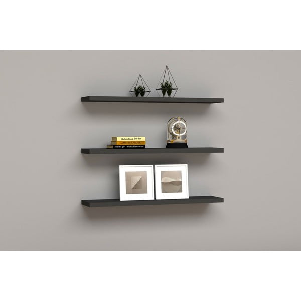 Тъмносиви рафтове в комплект от 3 броя Boss - Kalune Design-image-1