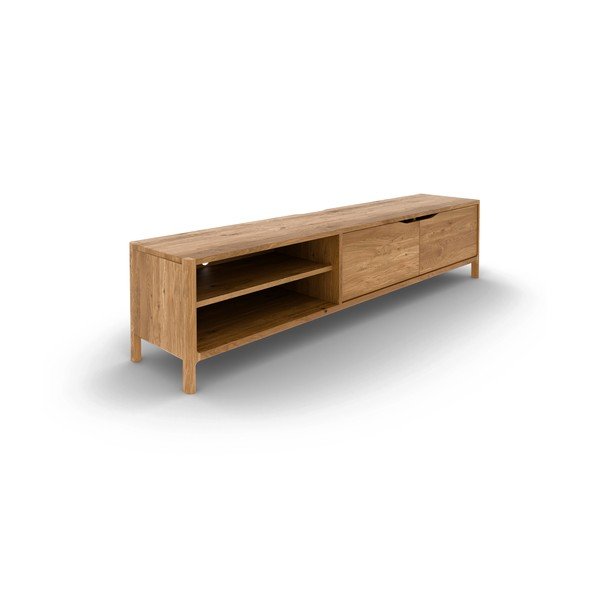 Маса за телевизор от масивен дъб в естествен цвят  200x48 cm Twig – The Beds-image-2