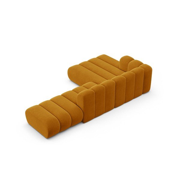Жълт ъглов диван (ляв ъгъл) Lupine – Micadoni Home-image-3