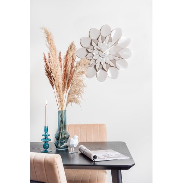 Сив стенен часовник , ø 60 cm Flower - Karlsson-image-1