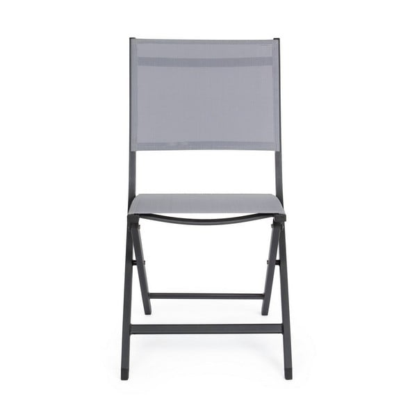 Сив градински стол метален Elin   – Bizzotto-image-2