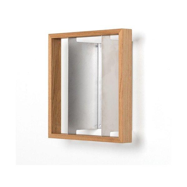 Knižní police z dubového dřeva das kleine b b7, výška 34 cm-image-2