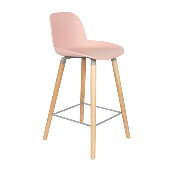 Комплект от 2 розови бар стола Albert Kuip, височина на седалката 65 cm - Zuiver