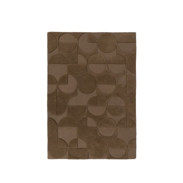 Кафяв вълнен килим Gigi, 160 x 230 cm - Flair Rugs