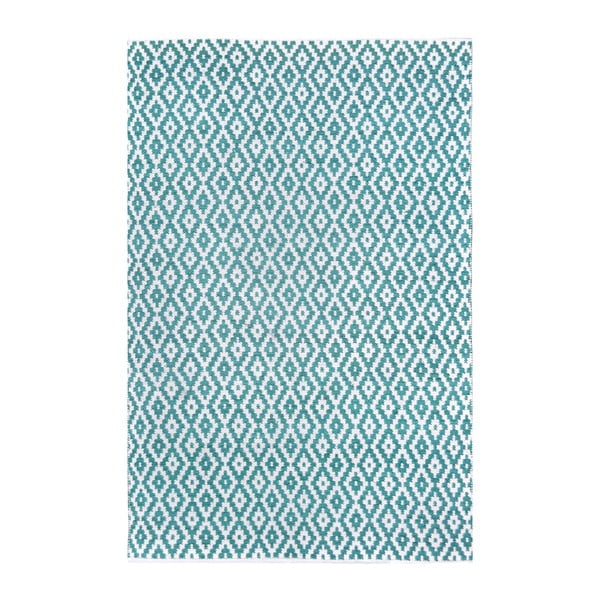Тюркоазено-бял двустранен килим за открито Marizco, 90 x 150 cm - Green Decore