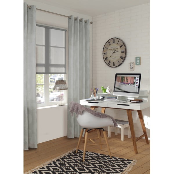 Светлосива завеса от жакард 140x245 cm Gingko – Sehlbach-image-2