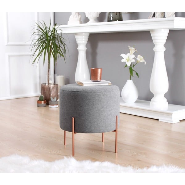 Сива табуретка Copper – Artie-image-3
