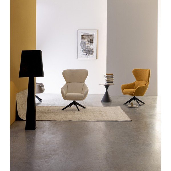 Кръгла странична масичка с плот от имитация на мрамор ø 50 cm Joona – Bizzotto-image-1