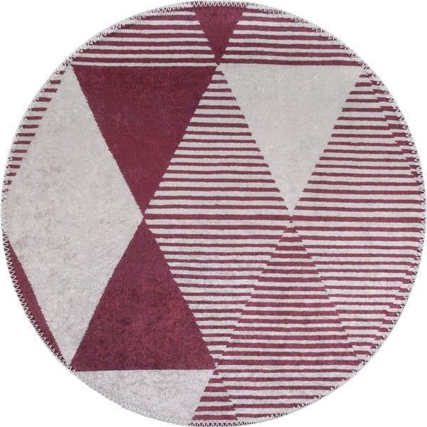 Бордо измиваем кръгъл килим ø 80 cm Yuvarlak - Vitaus