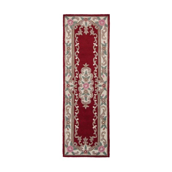 Червен вълнен килим , 67 x 210 cm Aubusson - Flair Rugs