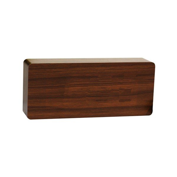 Tmavě hnědý budík s červeným LED displejem Gingko Slab Click Clock-image-3