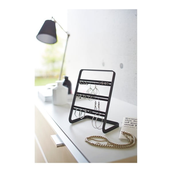 Черна стойка за обеци Tower - YAMAZAKI-image-1