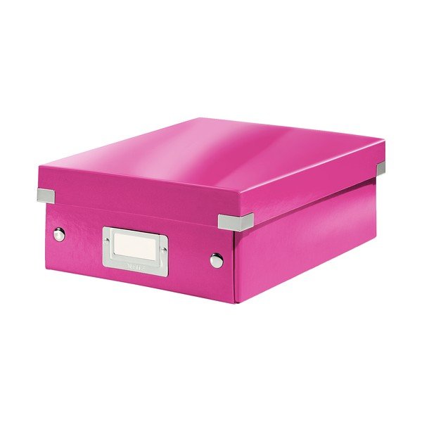 Розова картонена кутия за съхранение с капак Click&Store - Leitz-image-2
